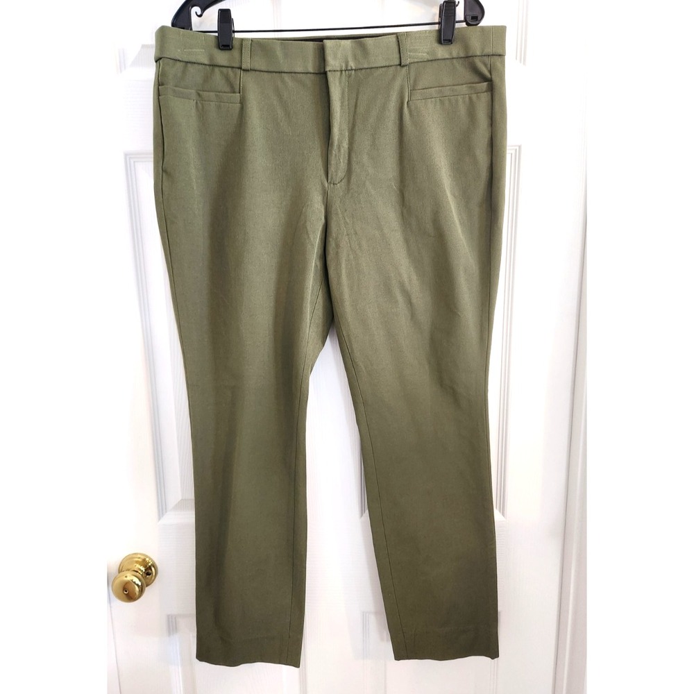 Banana Republic Women's Straight Leg Pants Sz 16 Olive Green Brand New with Tag